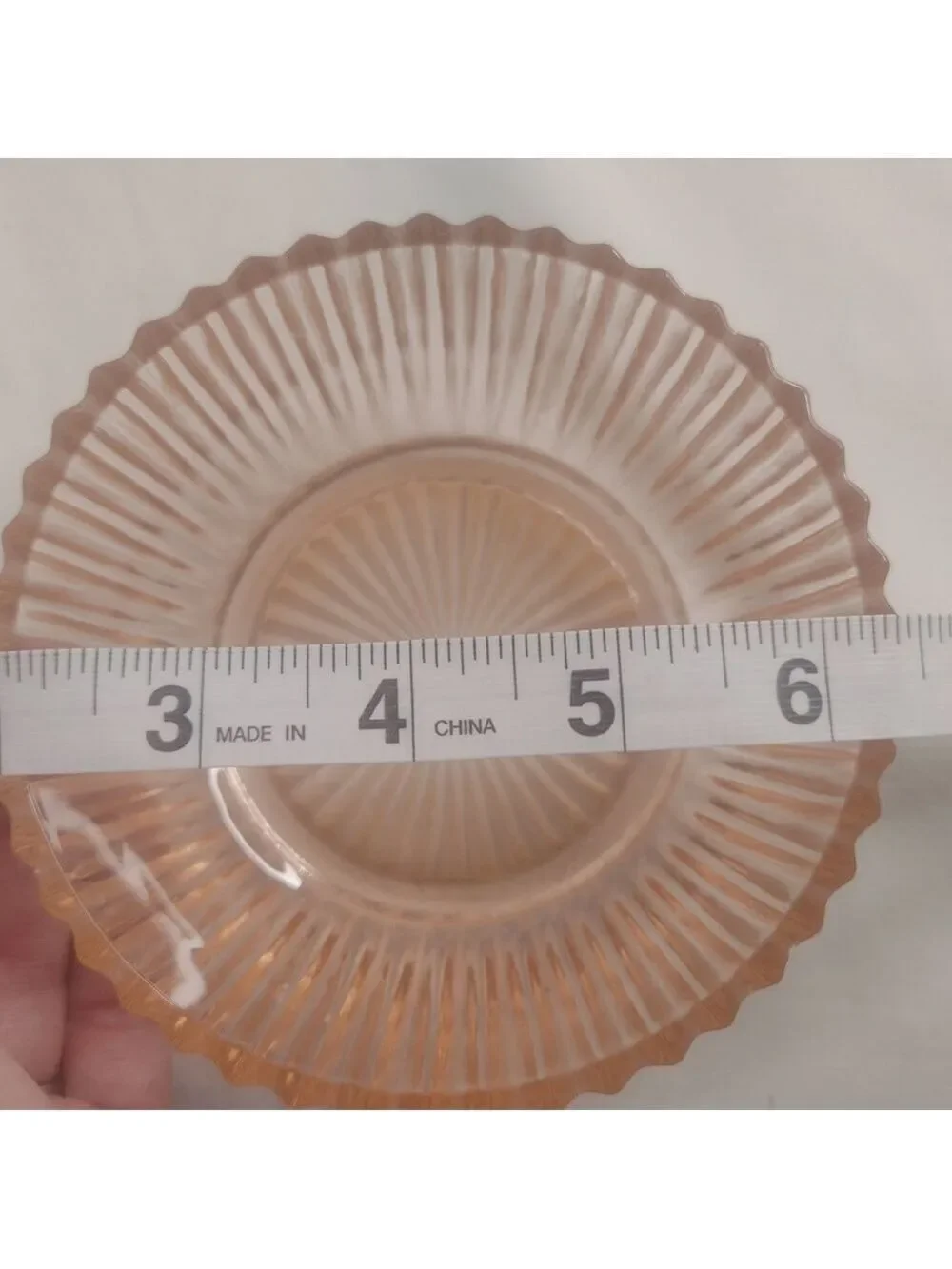 Vintage Anchor Hocking Queen Mary Pink Depression Glass Ribbed Berry Bowl
